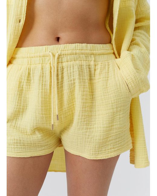 Melissa Odabash Yellow Abbie Shorts