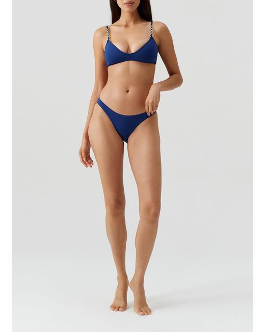 Melissa Odabash Blue Lima Marine Bikini Bottom