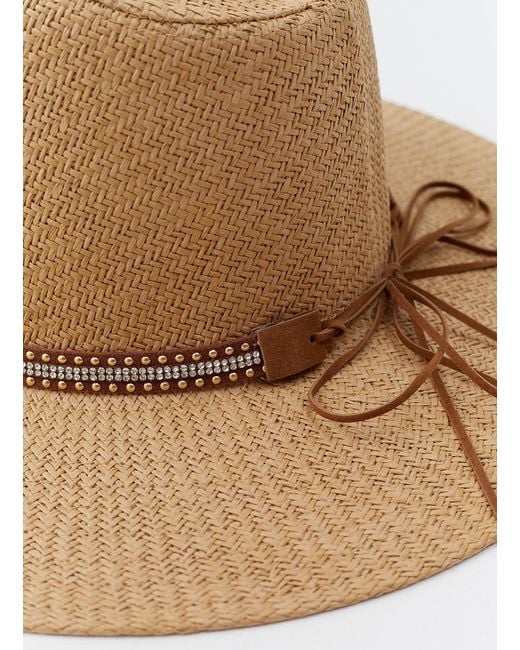 Melissa Odabash White Kate Stud Belt Hat