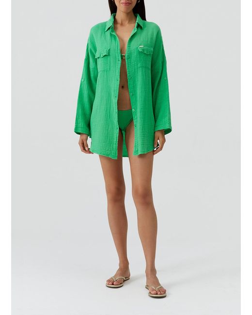 Melissa Odabash Green Elena Top