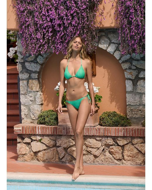 Melissa Odabash Green Key West Zigzag Bikini Top