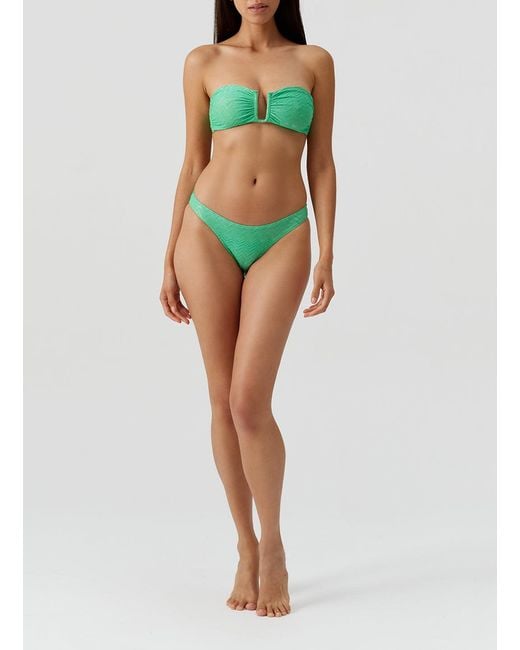 Melissa Odabash Green Prague Zigzag Bikini Top