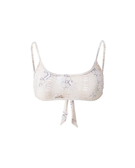 Melissa Odabash White Cassis Lizard Bikini Top