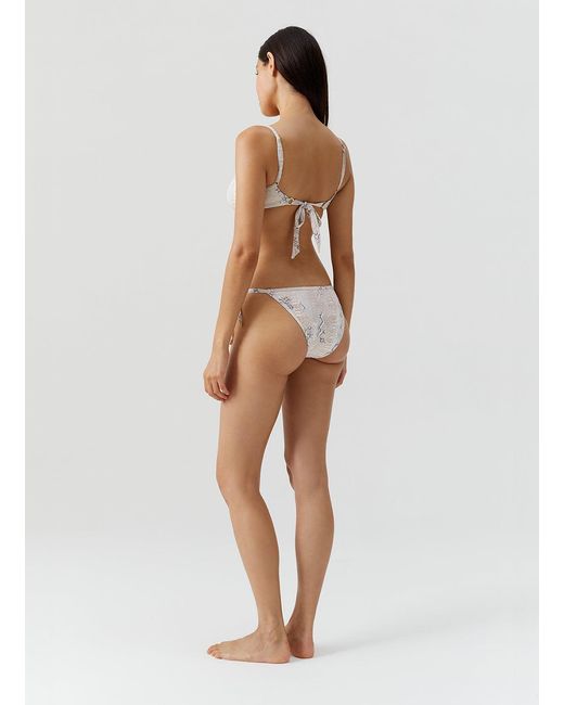 Melissa Odabash White Cassis Lizard Bikini Top
