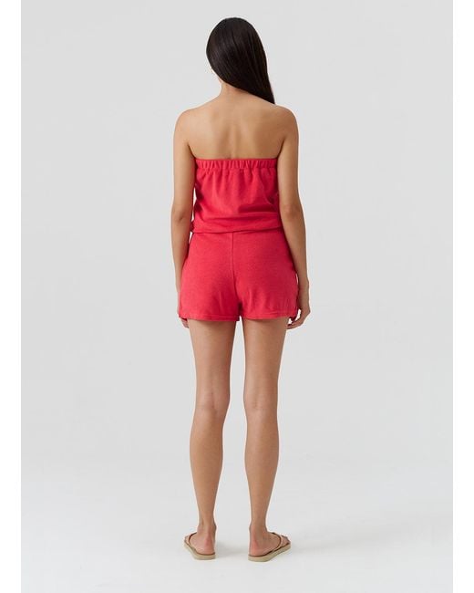 Melissa Odabash Red Venus Playsuit