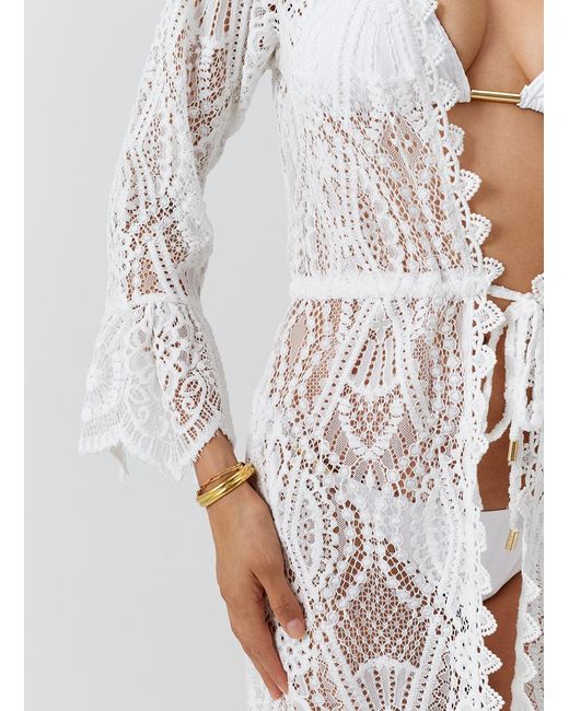 Melissa Odabash White Naia Kaftan