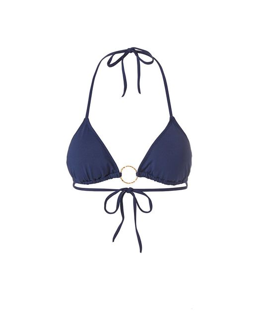 Melissa Odabash Blue Miami Bikini Top