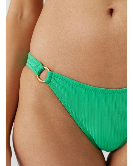 Melissa Odabash Green Montenegro Ribbed Bikini Bottom