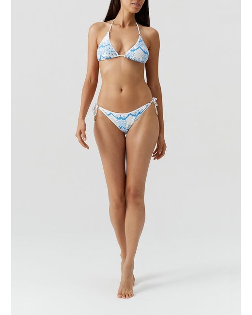Melissa Odabash Blue Malta Florian Bikini Bottom