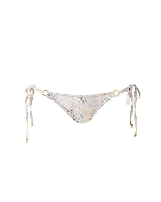 Melissa Odabash White Cassis Lizard Bikini Bottom