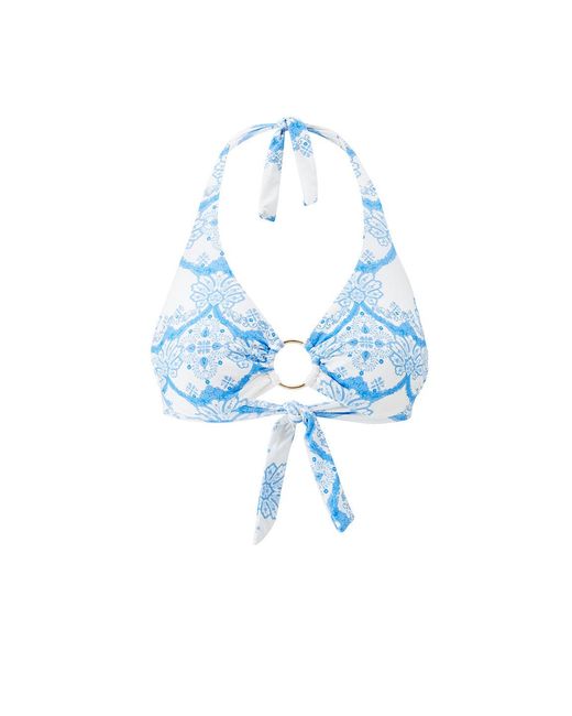 Melissa Odabash Blue Brussels Florian Bikini Top