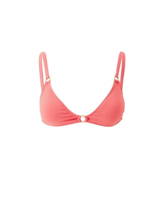 Melissa Odabash Pink Montenegro Apricot Ribbed Bikini Top