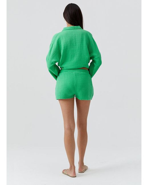 Melissa Odabash Green Abbie Shorts