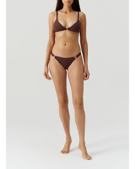 Melissa Odabash Purple Montenegro Ribbed Bikini Bottom