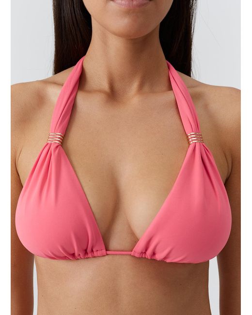 Melissa Odabash Pink Grenada Coral Bikini Top