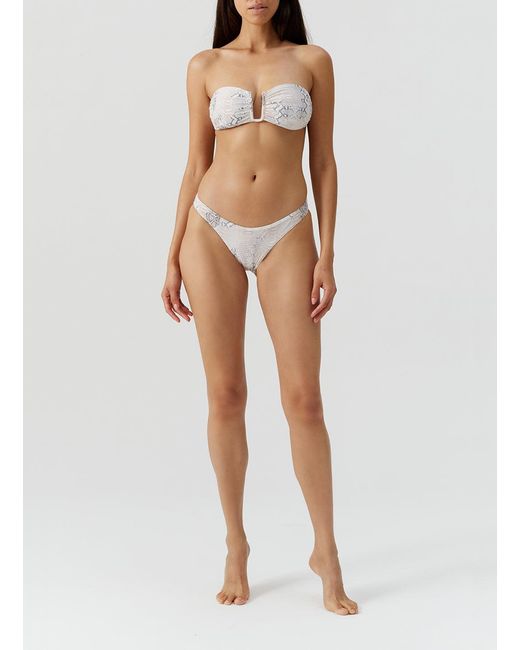 Melissa Odabash White Prague Lizard Bikini Top