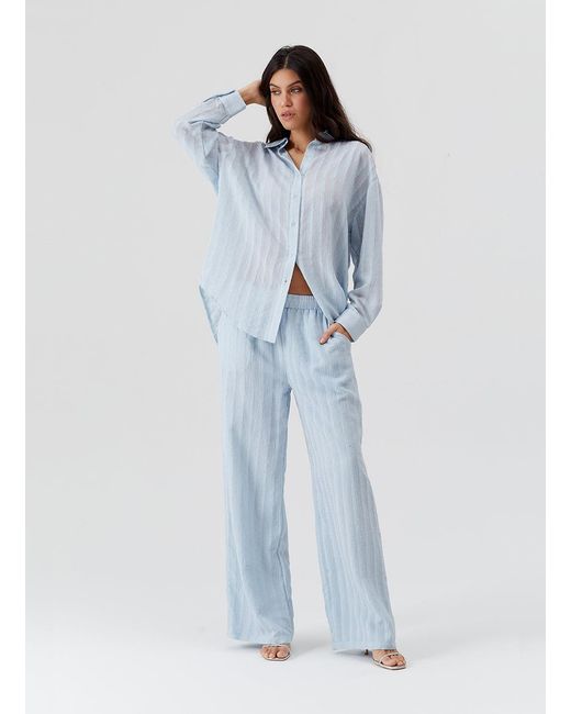 Melissa Odabash Blue Ziggy Pale Shirt