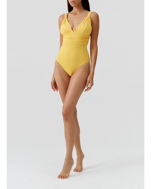 Melissa Odabash Yellow Panarea Sunflower Swimsuit