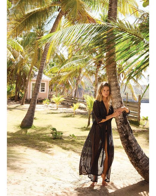 Melissa Odabash Black Tali Kaftan
