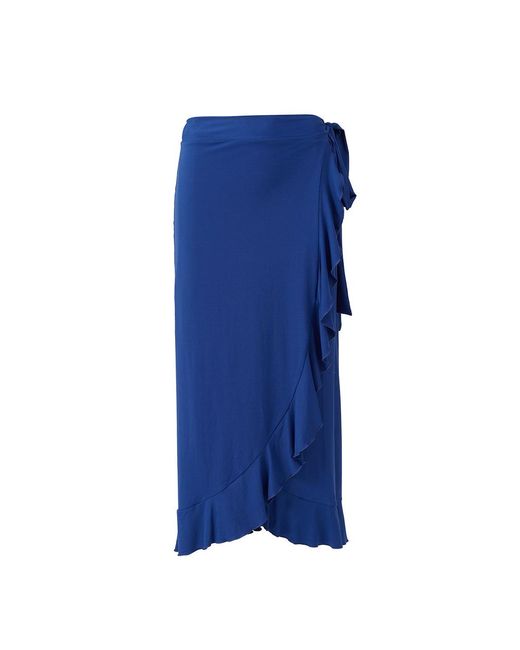 Melissa Odabash Blue Cassidy Marine Skirt