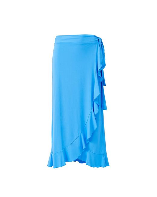 Melissa Odabash Blue Cassidy Ocean Skirt