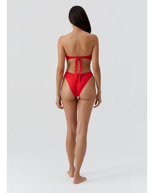Melissa Odabash Red Exclusive Noto Bikini Bottom