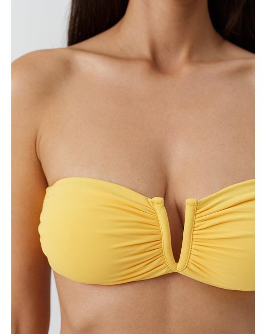 Melissa Odabash Yellow Alba Sunflower Bikini Top