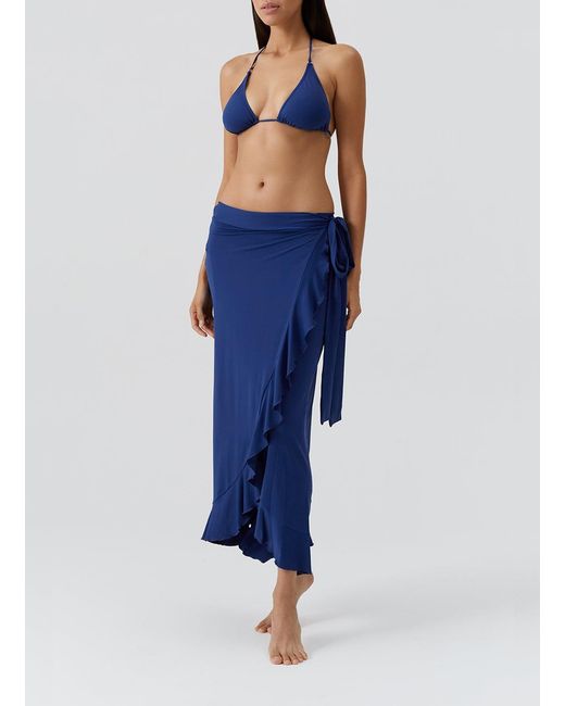 Melissa Odabash Blue Cassidy Marine Skirt