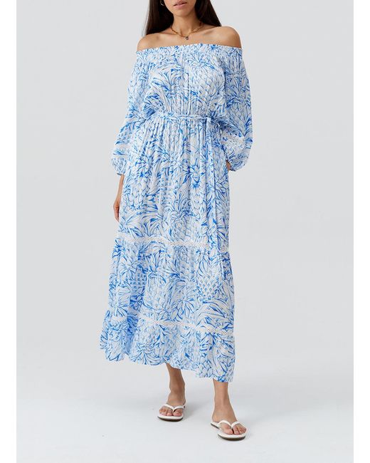 Melissa Odabash Blue Clover Pineapples Dress