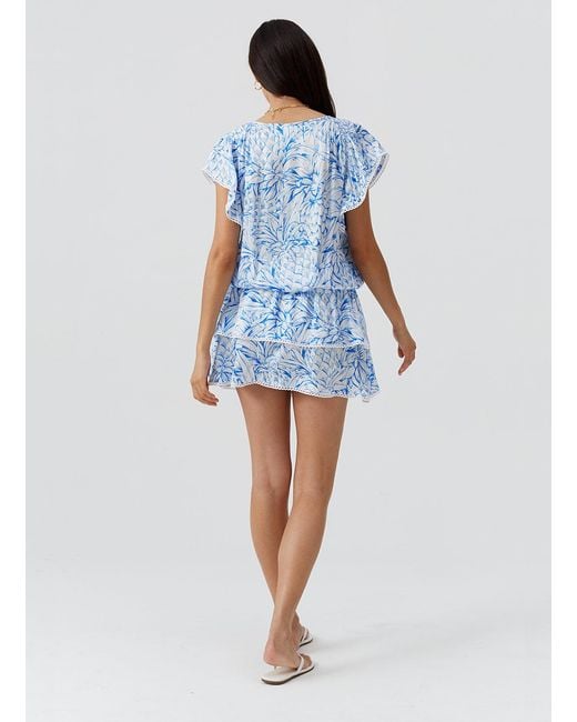 Melissa Odabash Blue Lenni Pineapples Dress