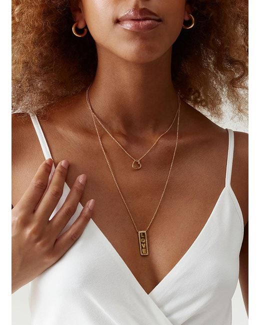 Melissa Odabash Metallic Mini Heart Pendant Necklace