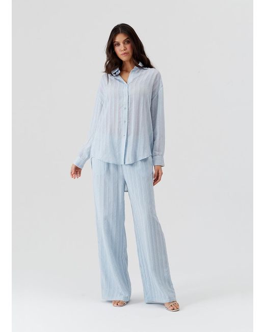 Melissa Odabash Blue Ziggy Pale Shirt