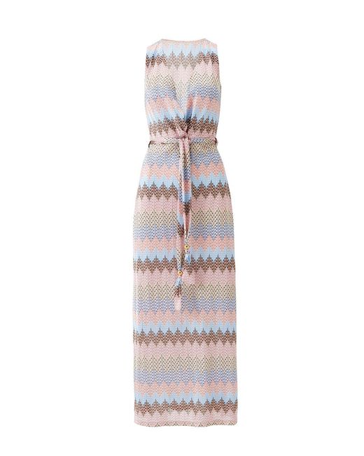Melissa Odabash White Bria Zigzag Stripe Dress