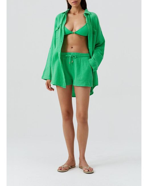 Melissa Odabash Green Abbie Shorts