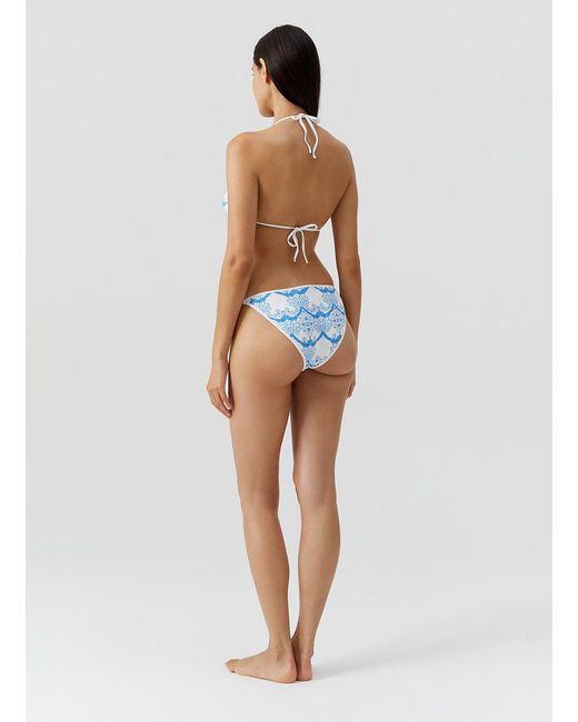 Melissa Odabash Blue Malta Florian Bikini Bottom