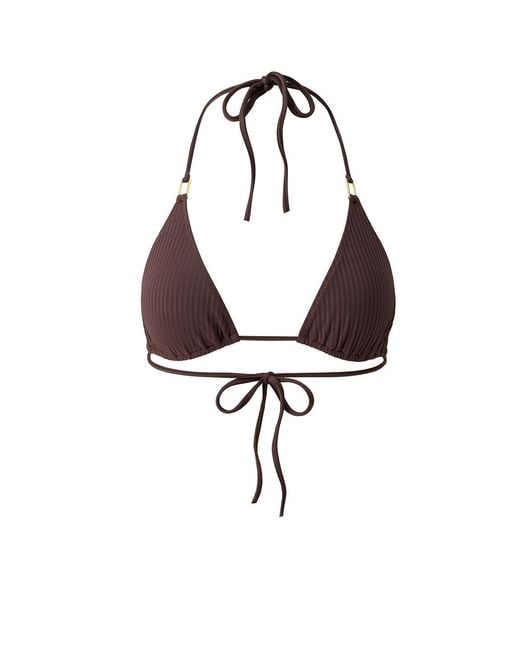 Melissa Odabash Brown Exclusive Cancun Ribbed Bikini Top