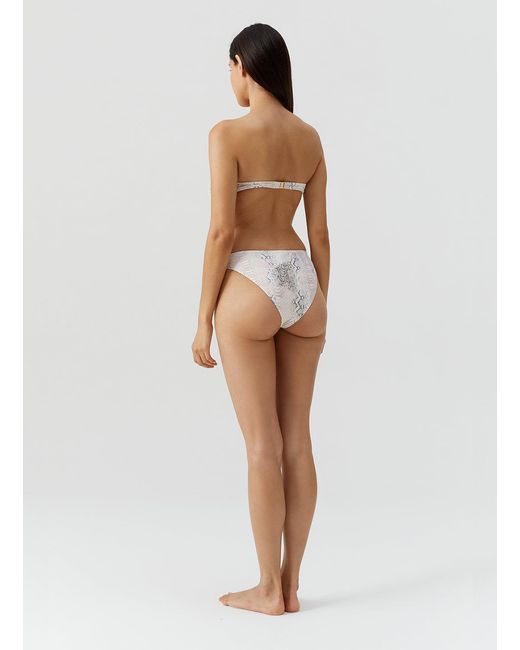 Melissa Odabash White Prague Lizard Bikini Top
