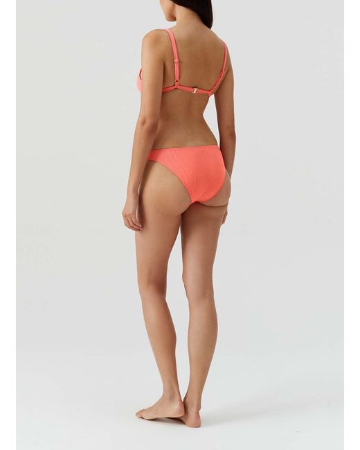 Melissa Odabash Pink Montenegro Apricot Ribbed Bikini Top