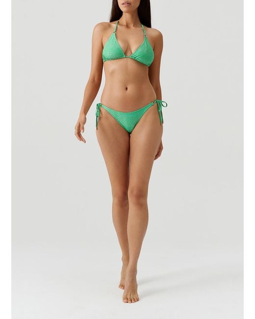 Melissa Odabash Green Key West Zigzag Bikini Top
