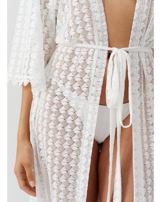 Melissa Odabash White Tali Kaftan
