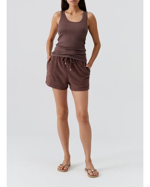 Melissa Odabash Brown Laura Coffee Shorts