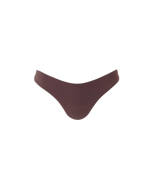 Melissa Odabash Purple Noto Ribbed Bikini Bottom
