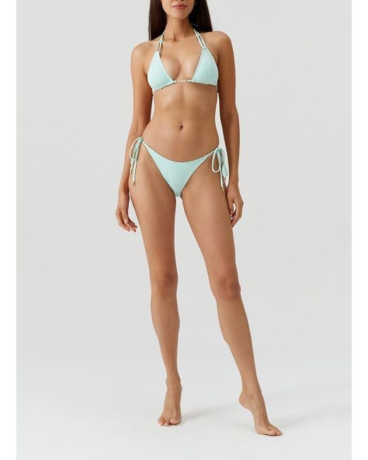 Melissa Odabash Blue Girona Mint Bikini Top