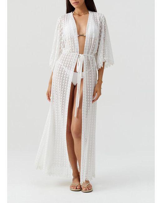 Melissa Odabash White Tali Kaftan