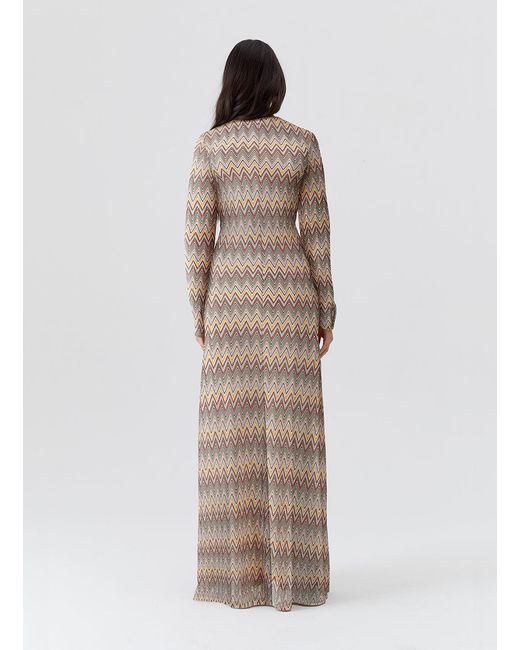 Melissa Odabash Natural Lily Zigzag Dress