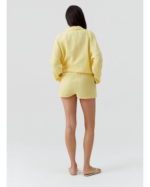 Melissa Odabash Yellow Abbie Shorts