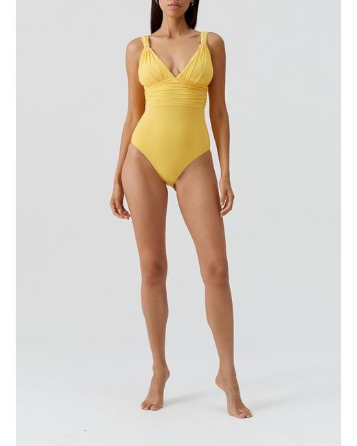 Melissa Odabash Yellow Panarea Sunflower Swimsuit