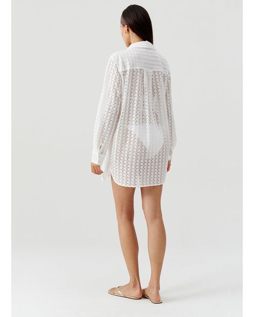Melissa Odabash White Daria Shirt