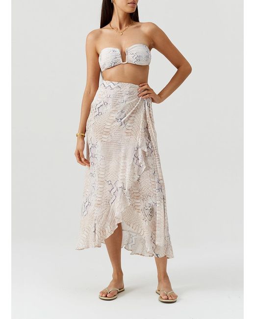 Melissa Odabash White Danni Lizard Skirt