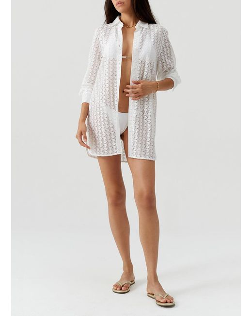 Melissa Odabash White Daria Shirt